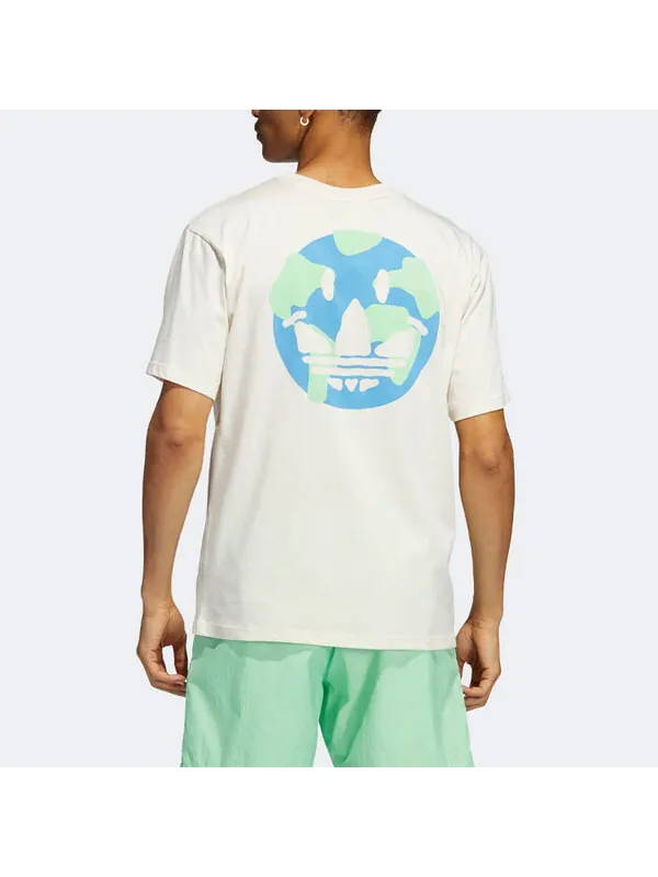 Футболка оригиналы футболка happy earth Adidas — изображение 3 из 4, белый/синий