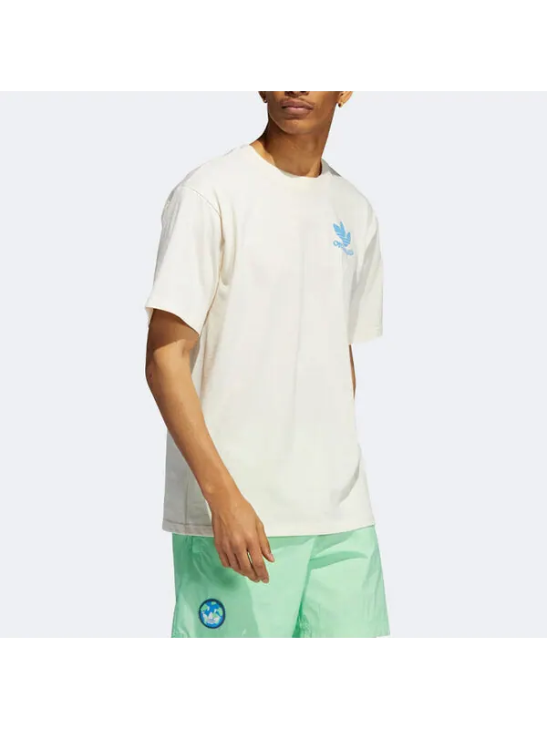 Футболка оригиналы футболка happy earth Adidas — изображение 4 из 4, белый/синий