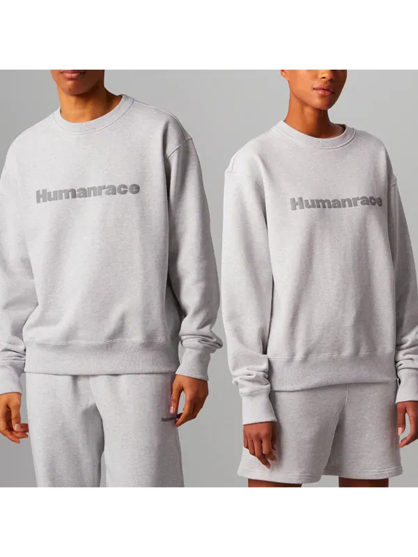 Толстовка x pharrell humanrace logo sweatshirt 'light grey' Adidas — изображение 4 из 4, мульти