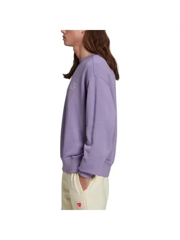 Толстовка adidas originals Sports Round Neck Pullover Casual Purple — изображение 3 из 4, мульти