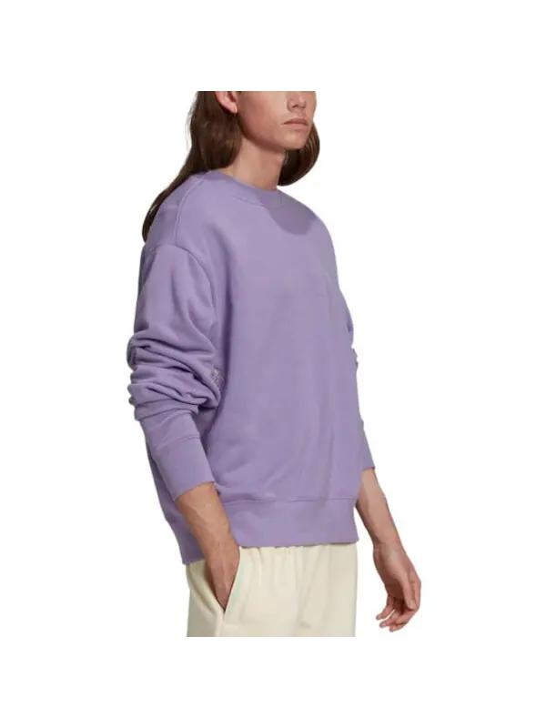 Толстовка adidas originals Sports Round Neck Pullover Casual Purple — изображение 4 из 4, мульти