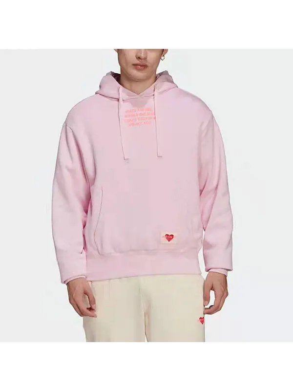 Толстовка Men's adidas originals V-Day Valentine's Day Series Pink — изображение 2 из 4, мульти