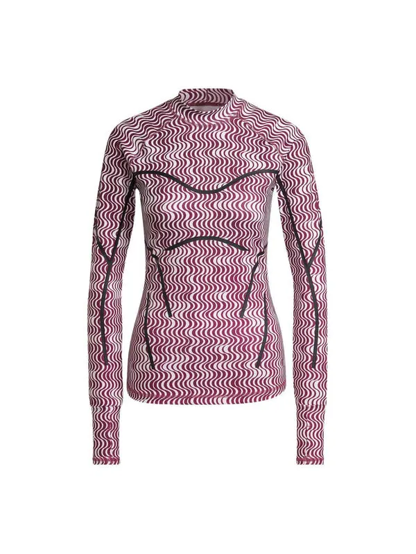 Топ от Stella McCartney Truepurpose с принтом и длинными рукавами Adidas — изображение 1 из 3, фиолетовый/черный