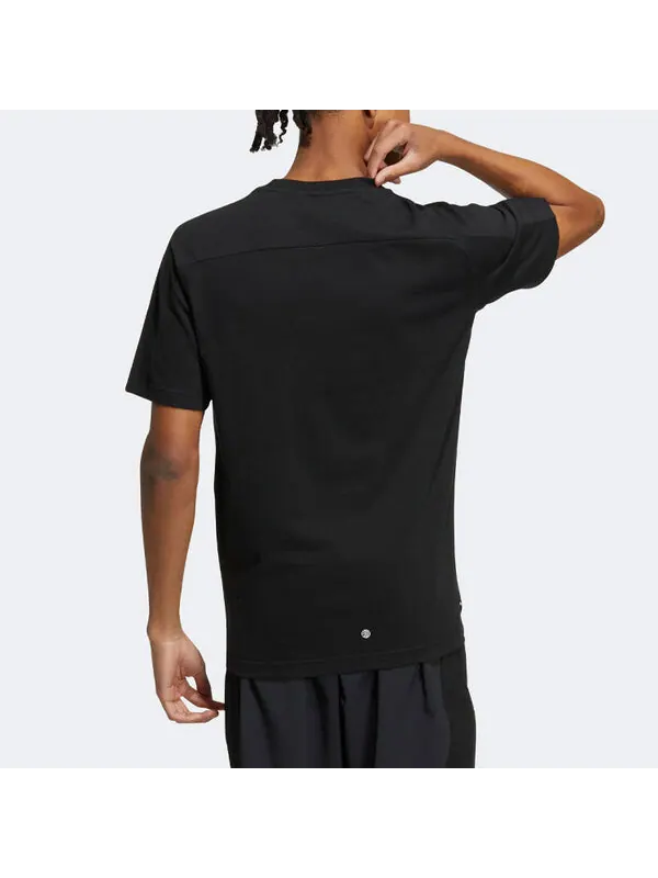 Футболка adidas WJ GFX LOGO Sports Round Neck Pullover Short Sleeve Black — изображение 3 из 4, мульти