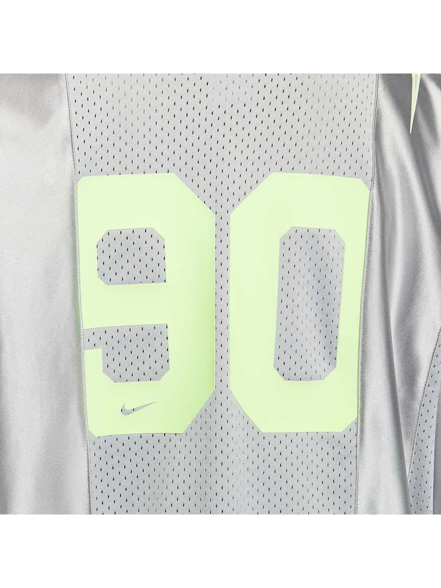 Джерси (WMNS) Nike Sportswear Street Oversized Graphic Jersey Top Asia Sizing 'Smoke Grey Barely Volt' — изображение 4 из 6