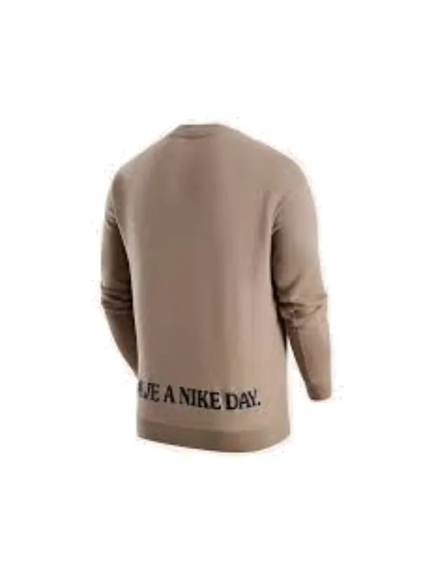 Свитер hbr statement sweater 'tan white' Nike — изображение 2 из 2, бежевый/белый