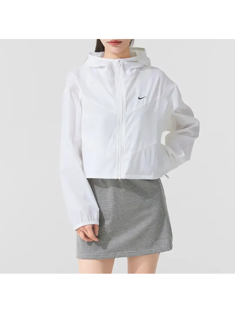 Куртка (WMNS) Nike Sportswear Windrunner Asia Sizing 'White' — изображение 3 из 5, белый