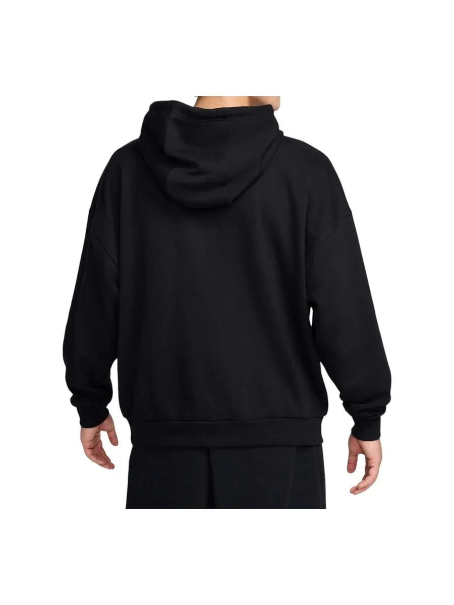 Худи Nike Club Fleece Oversized French Terry French Terry Pullover Hoodie Asia Sizing 'Black' — изображение 2 из 2, черный