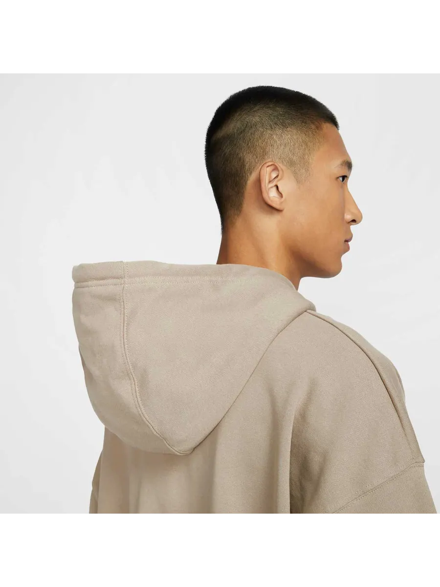 Худи Nike Club FT Oversized Po Hoodie 'Beige' — изображение 2 из 4, бежевый