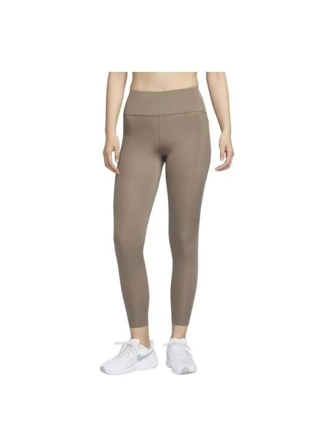 Леггинсы (WMNS) Nike Swift High-Waisted 7/8 Running Leggings with Pockets 'Mink Brown' — изображение 1 из 6, коричневый