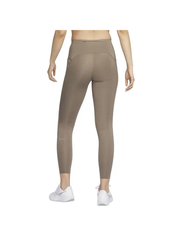 Леггинсы (WMNS) Nike Swift High-Waisted 7/8 Running Leggings with Pockets 'Mink Brown' — изображение 2 из 6, коричневый