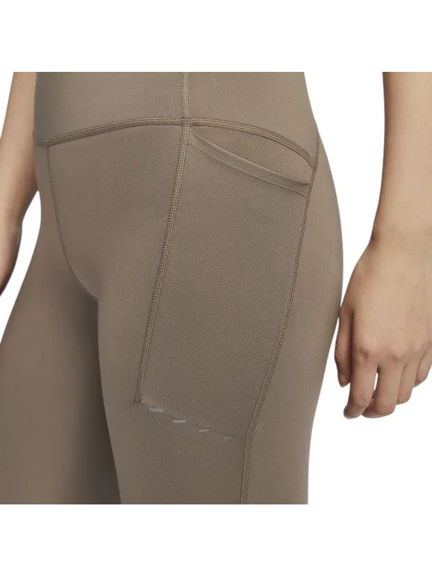 Леггинсы (WMNS) Nike Swift High-Waisted 7/8 Running Leggings with Pockets 'Mink Brown' — изображение 3 из 6, коричневый