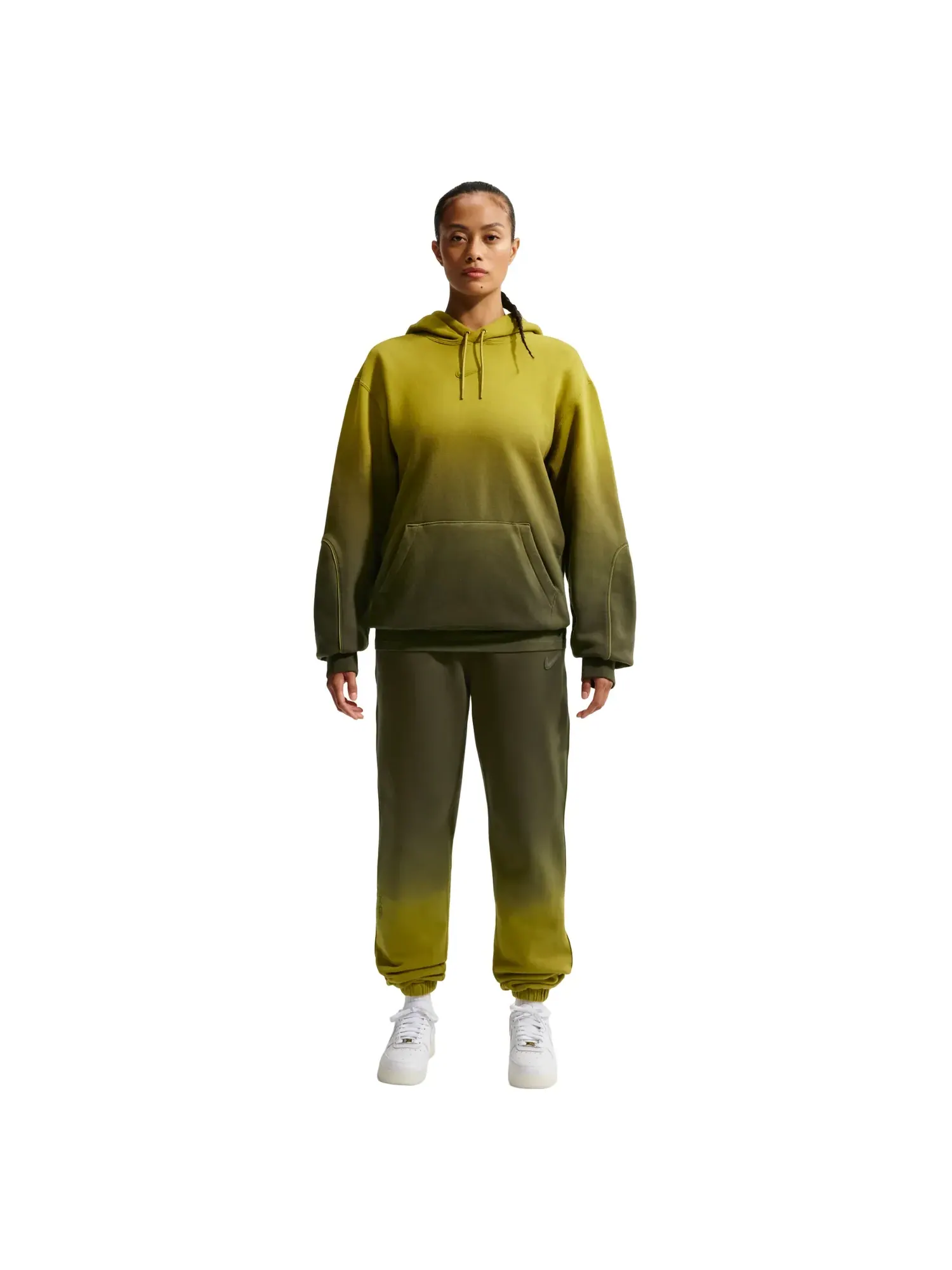 Худи Nike NOCTA Fleece CS «Moss Medium Olive» — изображение 3 из 6, зеленый