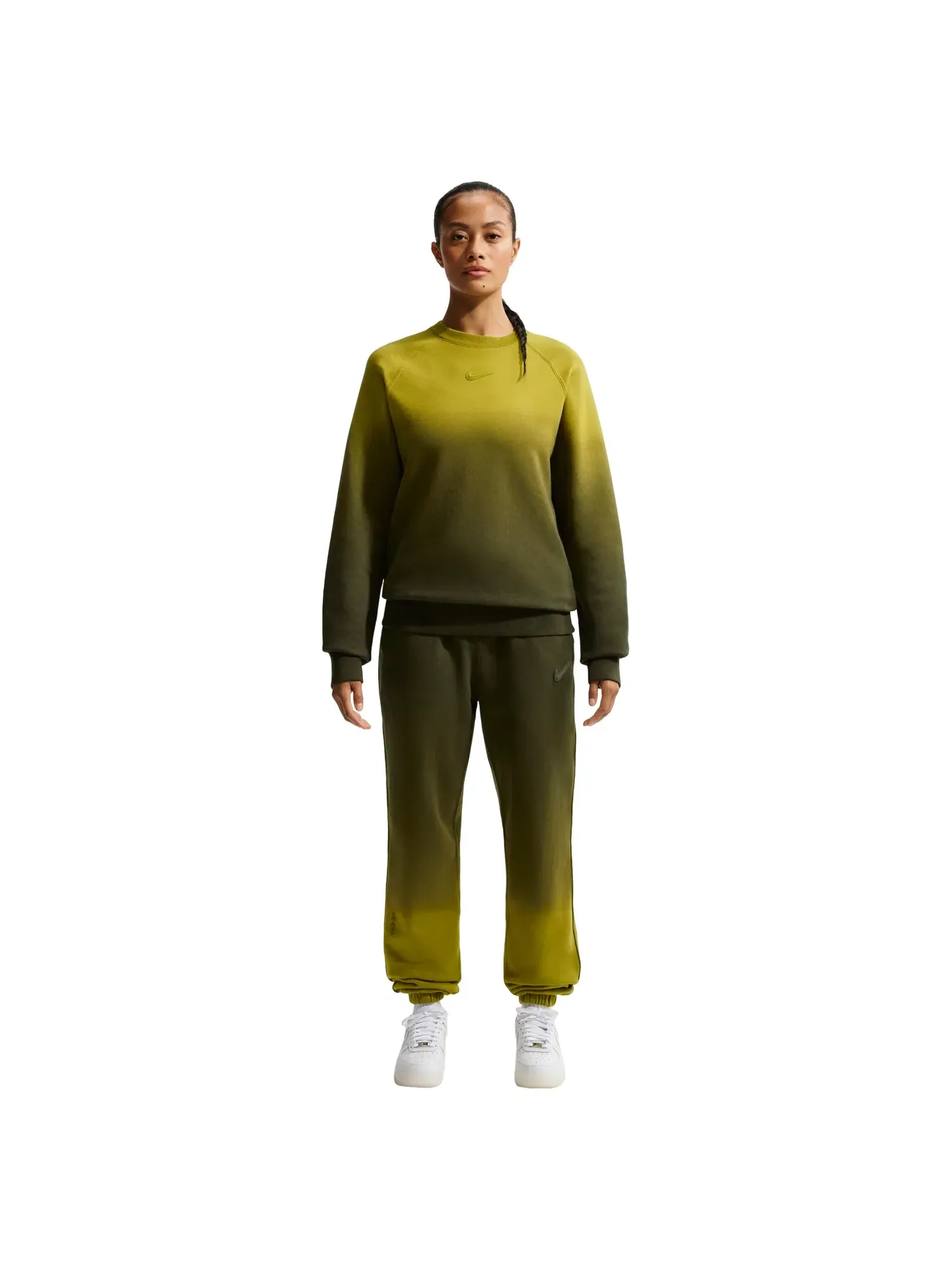 Футболка Nike NOCTA Fleece CS Crew 'Moss Medium Olive' HJ6338-390 — изображение 3 из 6, зеленый