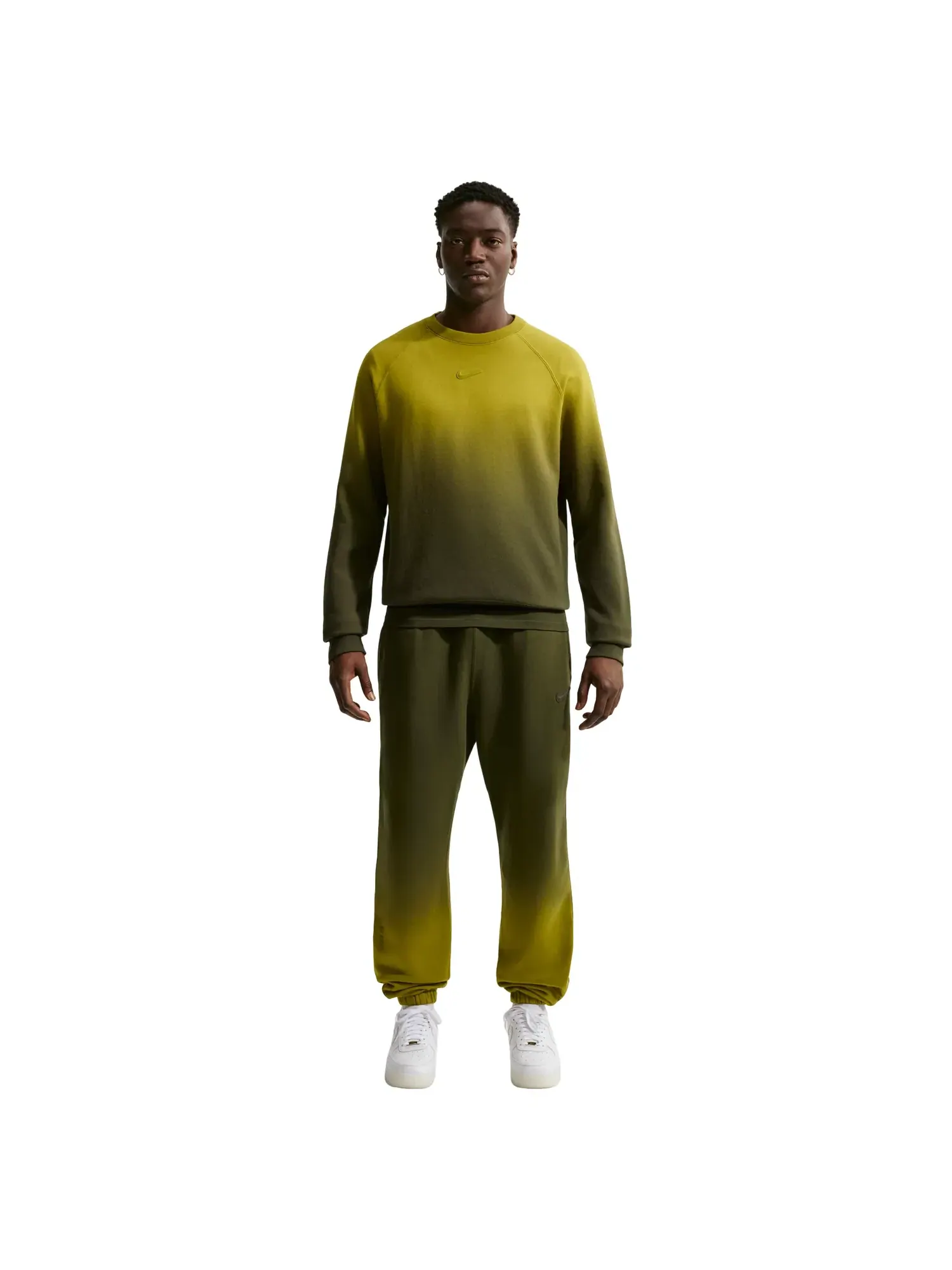 Футболка Nike NOCTA Fleece CS Crew 'Moss Medium Olive' HJ6338-390 — изображение 5 из 6, зеленый