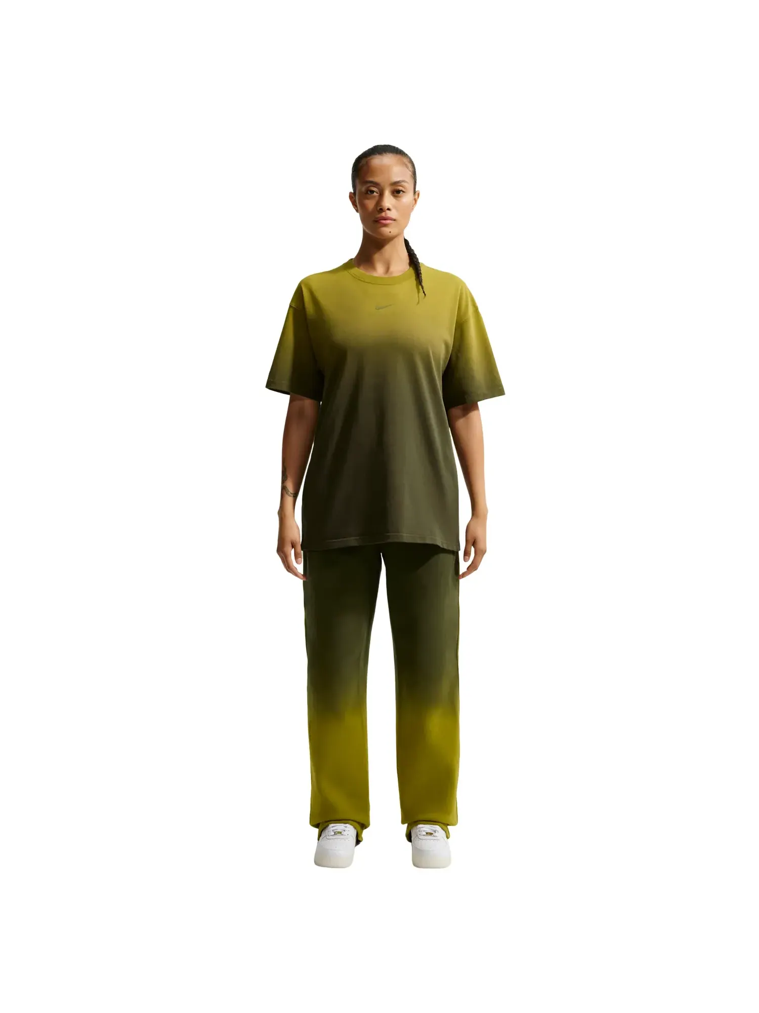 Футболка Nike NOCTA Fleece CS 'Moss Medium Olive' — изображение 3 из 6, зеленый
