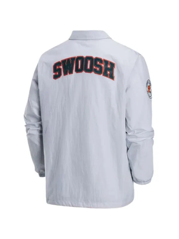 Куртка authentics jacket 'white orange' Nike — изображение 2 из 2, белый/серый/оранжевый