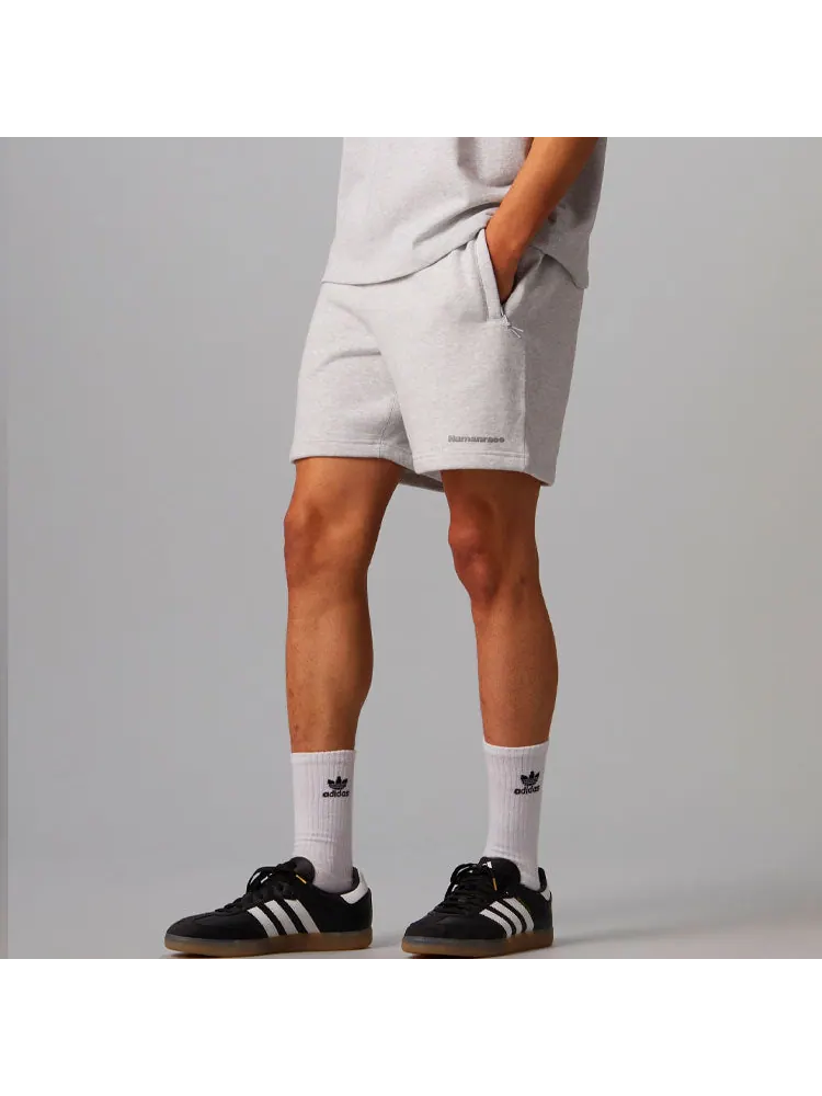 Спортивные шорты adidas x Pharrell Humanrace Small Logo Shorts 'Light Grey' — изображение 4 из 7, серый