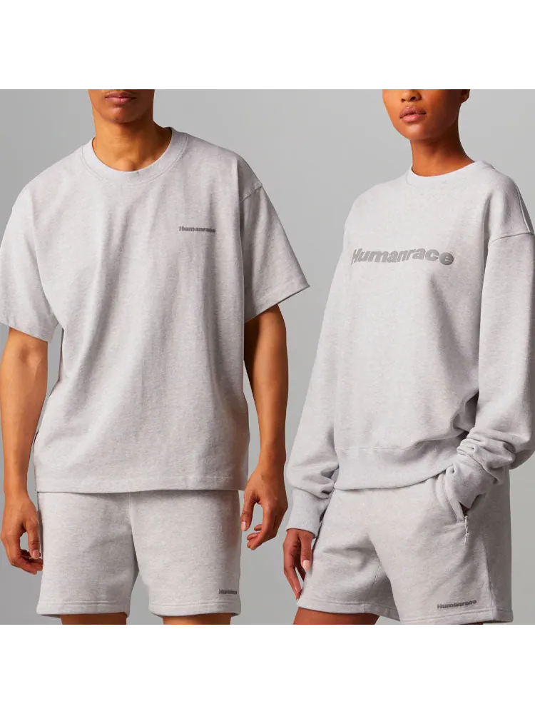 Спортивные шорты adidas x Pharrell Humanrace Small Logo Shorts 'Light Grey' — изображение 6 из 7, серый