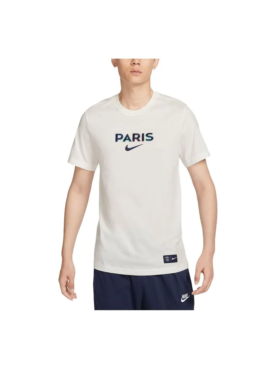 Футболка Nike Paris Saint-Germain Soccer T-Shirt Asia Sizing 'Sail' — изображение 1 из 2, бежевый