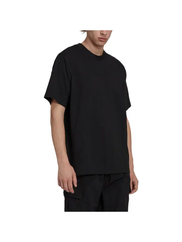 Футболка Men's adidas Solid Color Round Neck Pullover Short Sleeve Casual Black T-Shirt — изображение 4 из 4, мульти