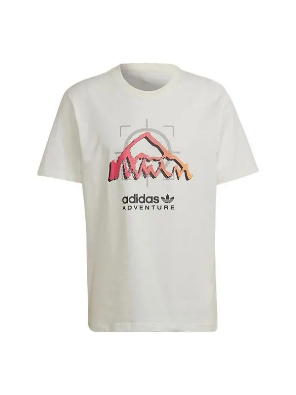 Футболка Men's adidas originals Mountain Peak Alphabet Logo Printing Round Neck Casual Short Sleeve — изображение 1 из 4