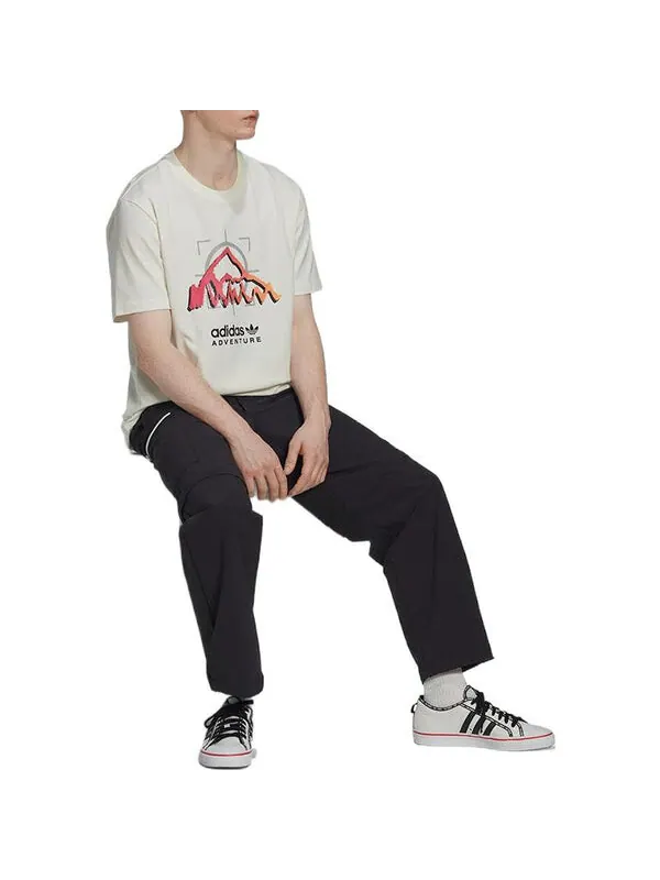 Футболка Men's adidas originals Mountain Peak Alphabet Logo Printing Round Neck Casual Short Sleeve — изображение 4 из 4