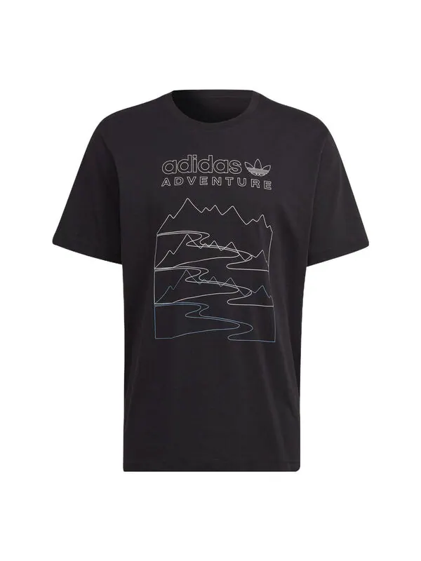 Футболка adidas originals Adventure Mountain Front T-shirt 'Black' — изображение 1 из 4, черный
