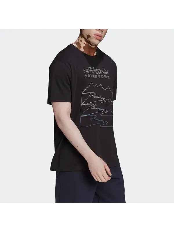 Футболка adidas originals Adventure Mountain Front T-shirt 'Black' — изображение 4 из 4, черный
