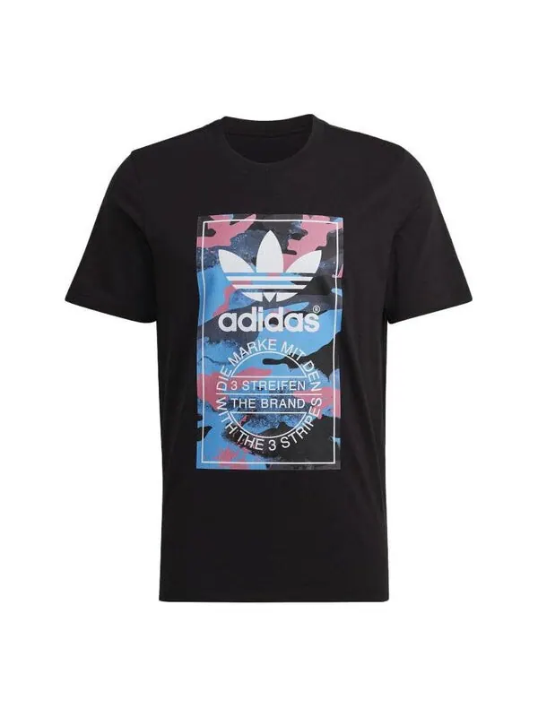 Футболка оригинальная графическая камуфляжная футболка Adidas — изображение 1 из 4, черный/мульти