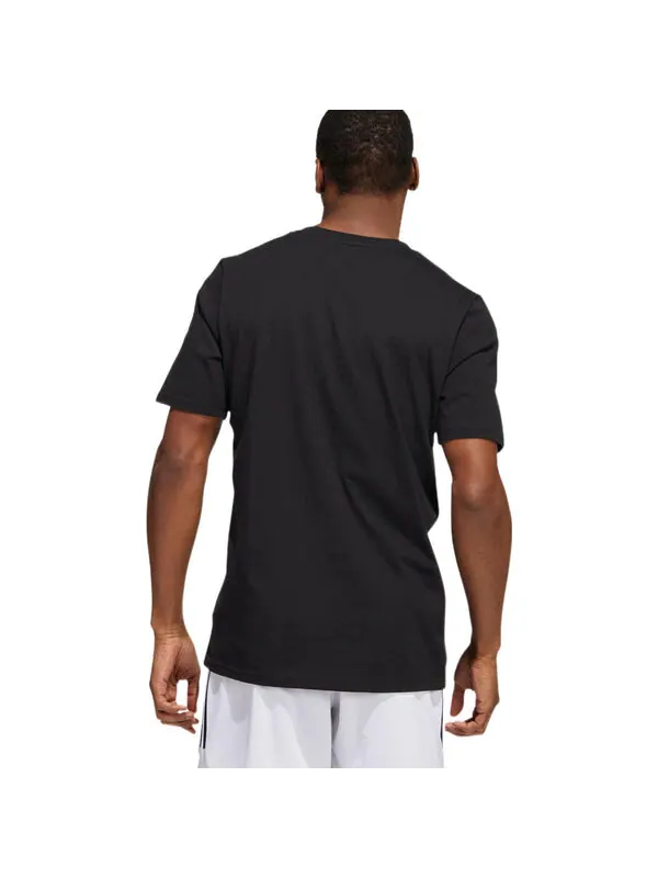 Футболка Men's adidas Cartoon Frog Basketball Sports Short Sleeve Black T-Shirt — изображение 4 из 4, мульти