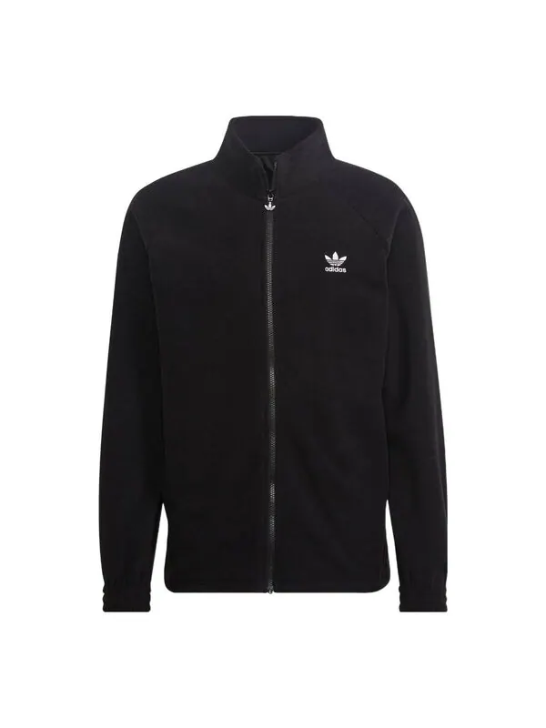 Куртка оригиналы adicolor классика трилистник тедди флисовая куртка Adidas — изображение 1 из 4, черный