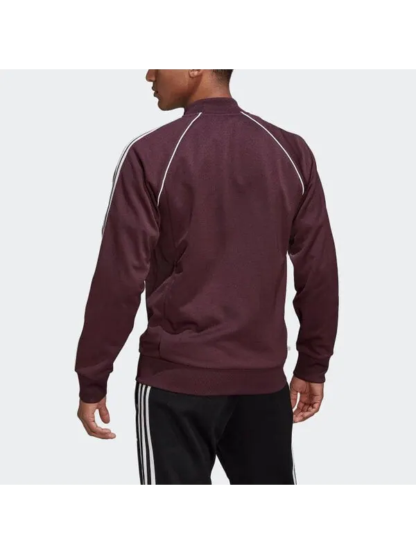 Куртка adidas originals Adicolor Classics Primeblue SST Track Jacket 'Shadow Maroon' — изображение 3 из 4, белый
