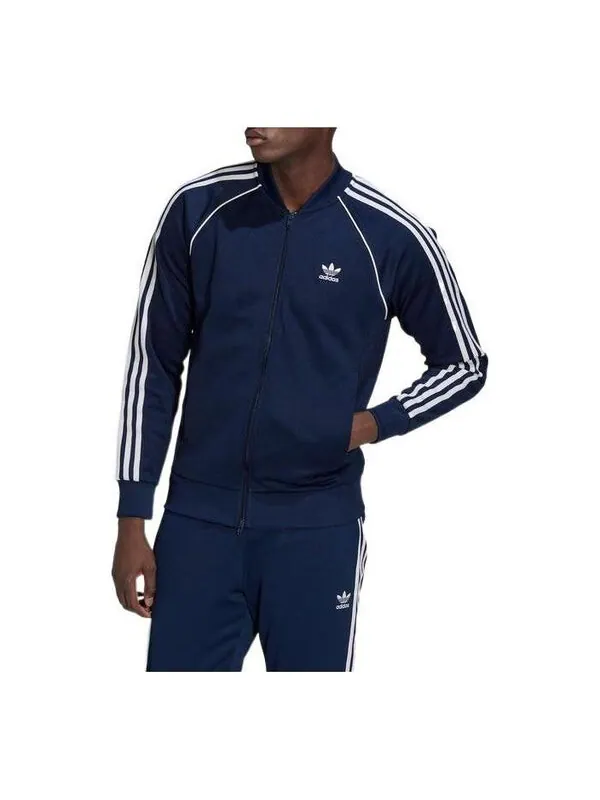 Логотип оригинала Куртка Adidas — изображение 1 из 2, индиго/белый