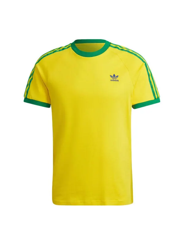 Футболка Jerseys originals с тремя полосками Adidas — изображение 1 из 4, желтый/зеленый/синий