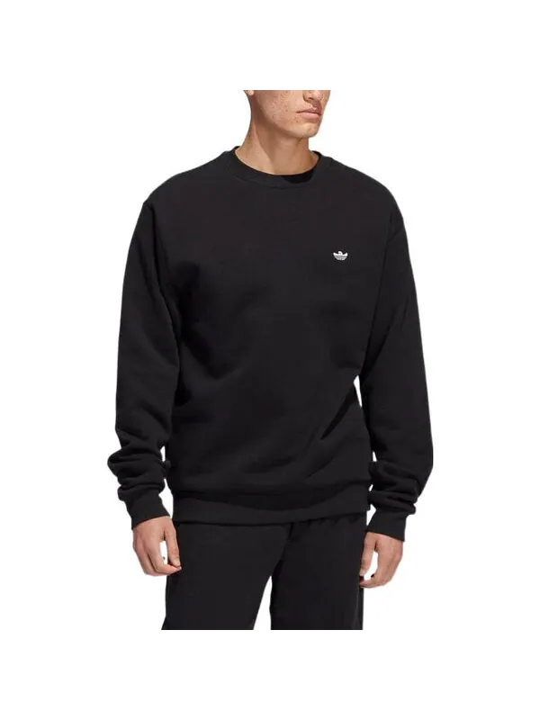 Рубашка adidas Heavyweight Shmoofoil Crewneck Sweatshirt 'Black' — изображение 3 из 4, черный/белый