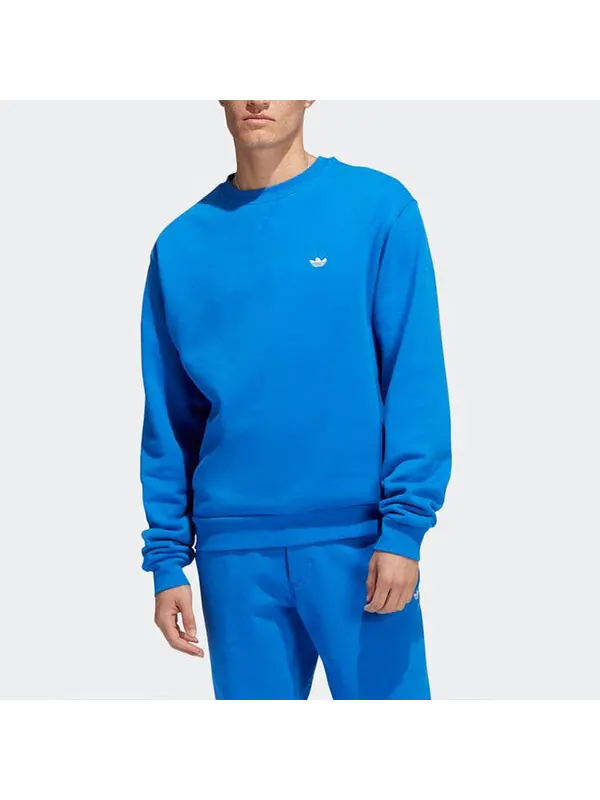Рубашка adidas Heavyweight Shmoofoil Crewneck Sweatshirt 'Blue Bird' — изображение 3 из 4, синий/белый