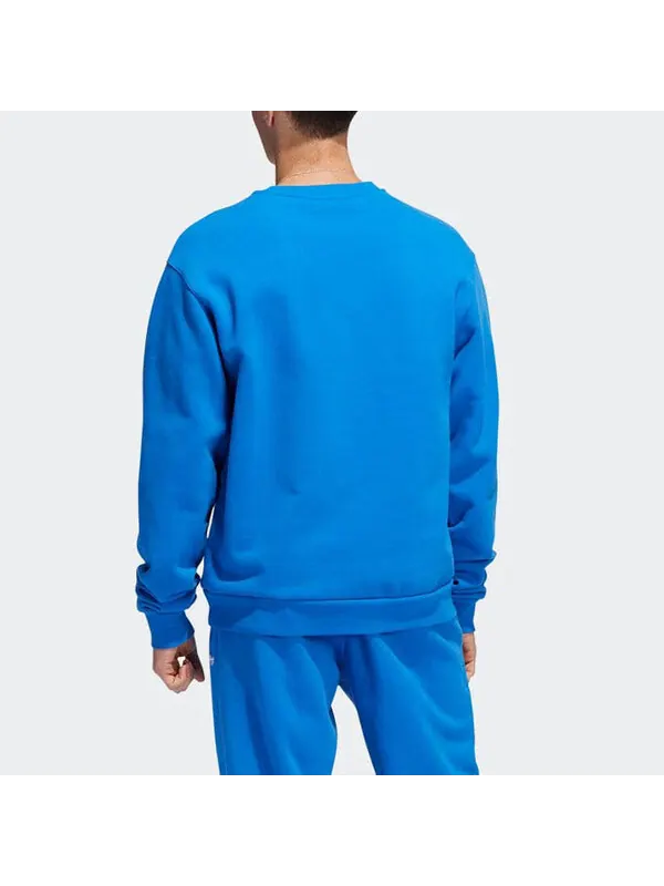 Рубашка adidas Heavyweight Shmoofoil Crewneck Sweatshirt 'Blue Bird' — изображение 4 из 4, синий/белый