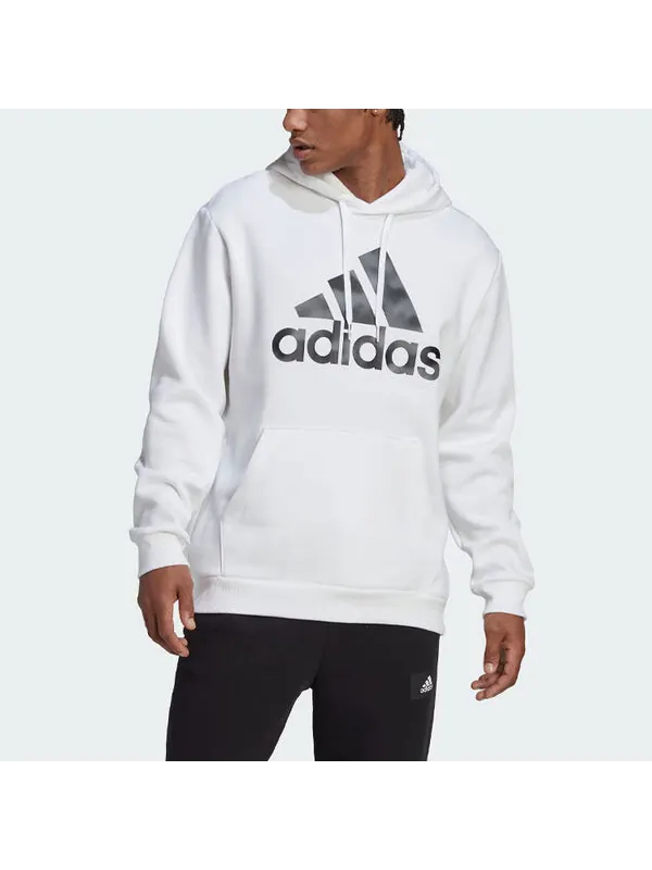 Толстовка с капюшоном из французского трикотажа с камуфляжным принтом Adidas — изображение 3 из 4, белый