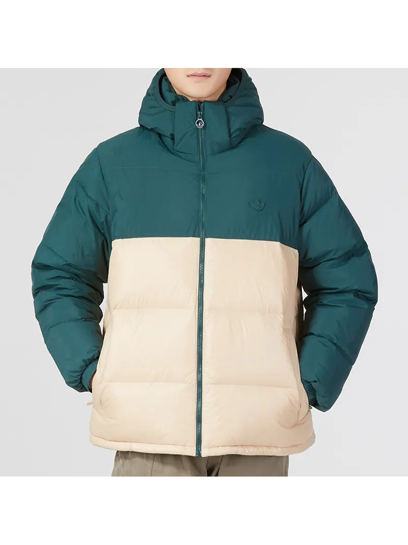 Пуховик Adidas Originals Regen Hooded Puffer — изображение 3 из 5, зеленый
