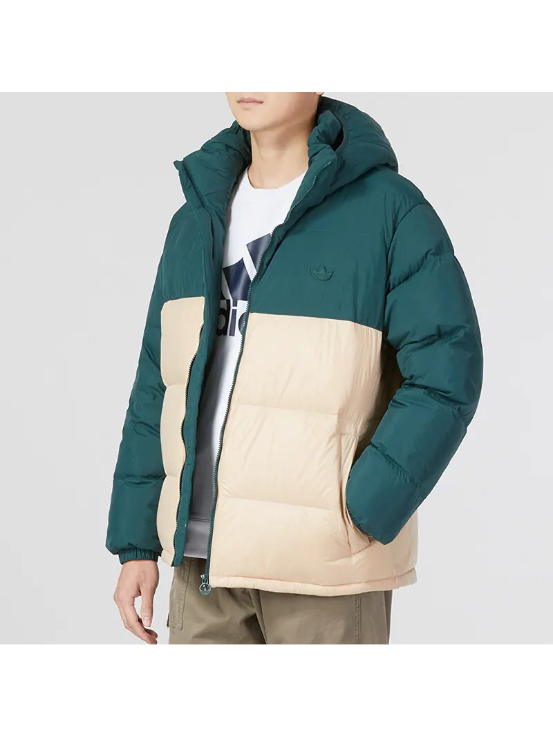 Пуховик Adidas Originals Regen Hooded Puffer — изображение 4 из 5, зеленый