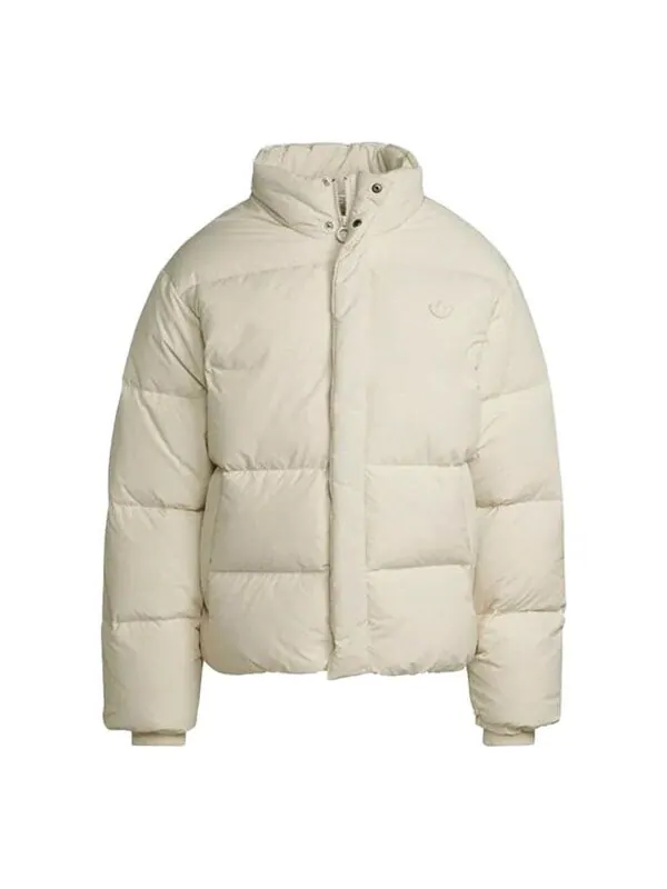 Куртка adidas originals Trefoil Logo Padded Jacket 'Beige' — изображение 1 из 3, бежевый/белый