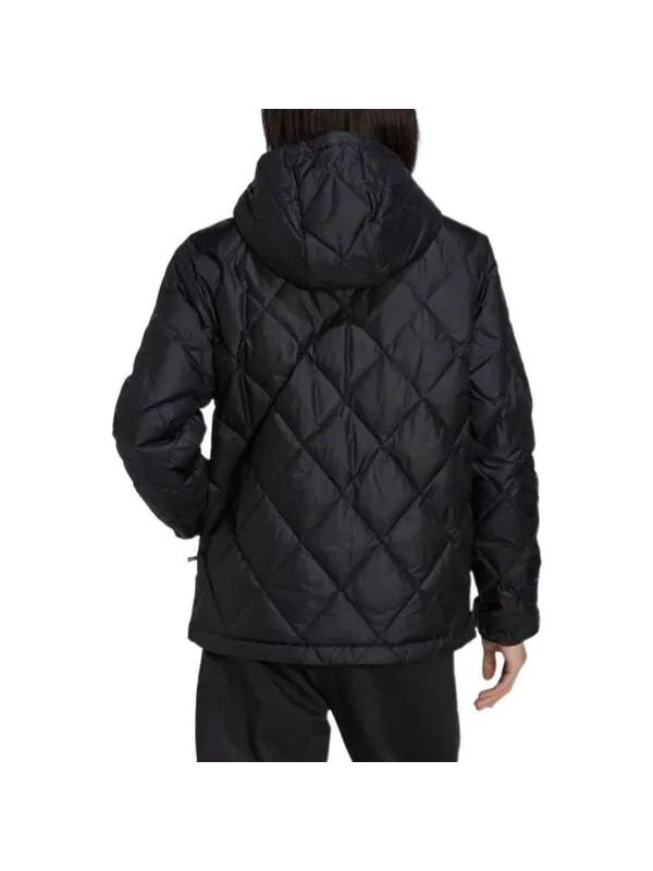 Куртка adidas Original Down Quilted Puffer Jacket 'Black' — изображение 3 из 4, черный