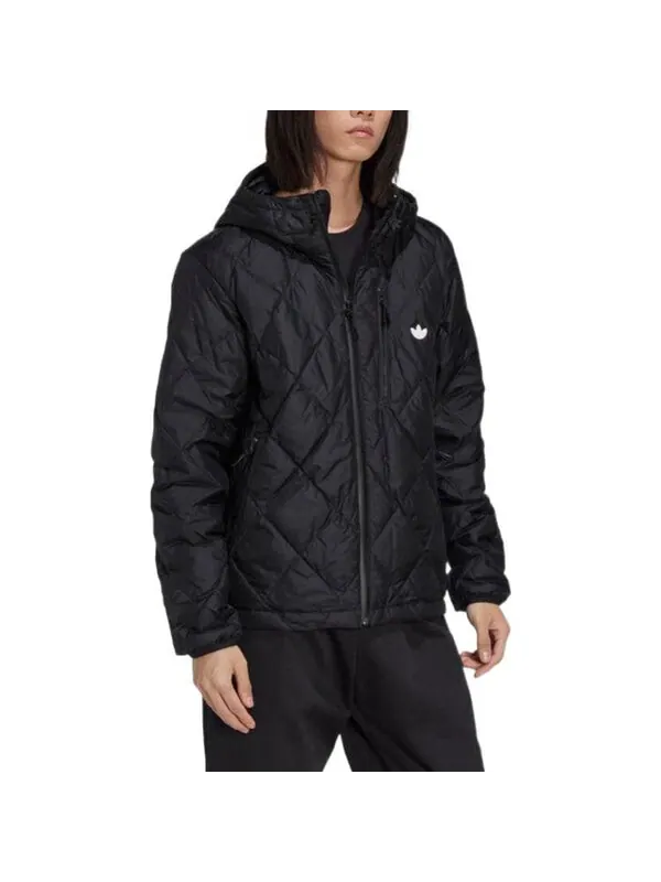 Куртка adidas Original Down Quilted Puffer Jacket 'Black' — изображение 4 из 4, черный