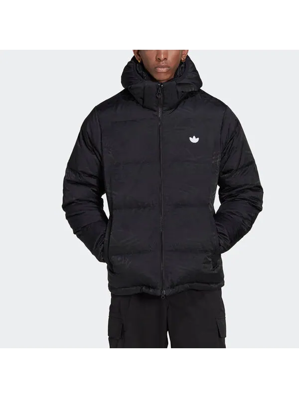 Куртка adidas REKIVE DOWN REGEN HOODED PUFFER Jacket — изображение 2 из 4, черный