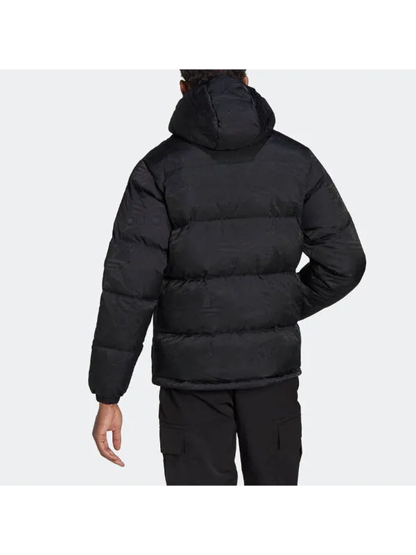 Куртка adidas REKIVE DOWN REGEN HOODED PUFFER Jacket — изображение 3 из 4, черный