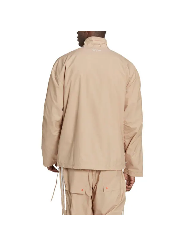 Куртка adidas originals Adicolor Parley Track Jacket 'Magic Beige' — изображение 3 из 4, бежевый/белый