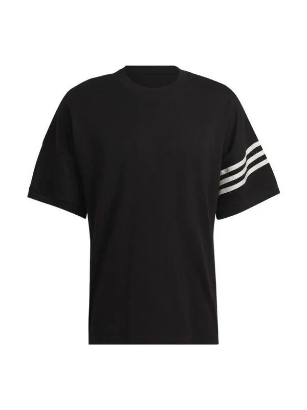 Футболка Men's adidas originals Stripe Casual Sports Short Sleeve Black T-Shirt — изображение 1 из 4, мульти
