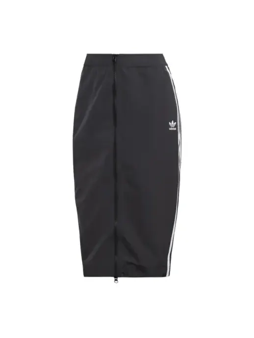 Платье adicolor classics длинная юбка-трапеция Adidas — изображение 1 из 1, черный/белый