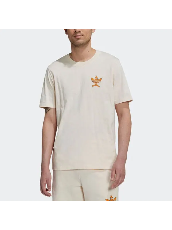 Футболка adidas originals Graphic Fun T-shirt 'Wonder White' — изображение 2 из 4, белый/черный